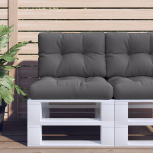 vidaXL Palletkussen 60x40x12 cm stof antracietkleurig