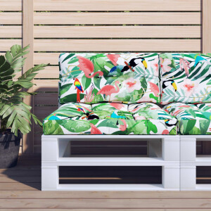 vidaXL Palletkussen 70x40x12 cm stof meerkleurig