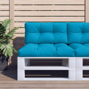 vidaXL Palletkussen 80x40x12 cm stof lichtblauw