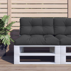 vidaXL Palletkussen 80x40x12 cm stof zwart