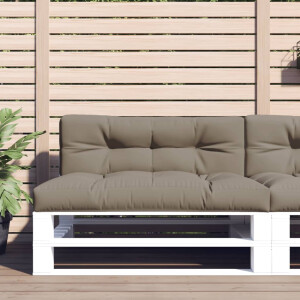 vidaXL Palletkussen 120x40x12 cm stof taupe