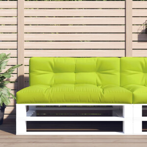 vidaXL Palletkussen 120x40x12 cm stof heldergroen