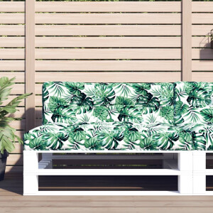 vidaXL Palletkussen 120x40x12 cm stof bladpatroon