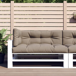 vidaXL Palletkussens 3 st stof taupe