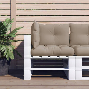 vidaXL Palletkussens 3 st stof taupe