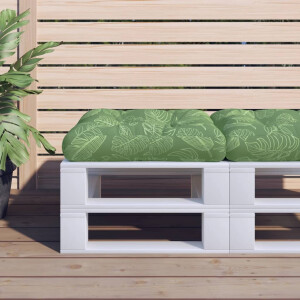 vidaXL Palletkussen 60x61,5x10 cm bladpatroon oxford stof