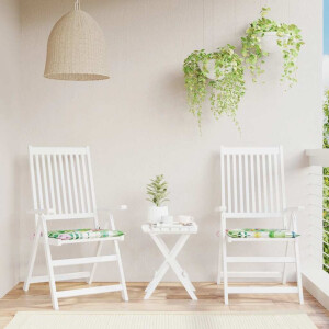 vidaXL Tuinstoelkussens 2 st 40x40x4 cm stof meerkleurig