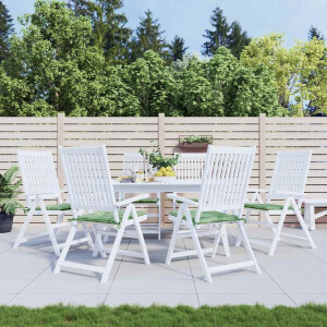 vidaXL Stoelkussens 6 st bladpatroon 40x40x4 cm stof