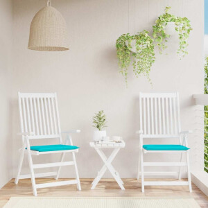 vidaXL Tuinstoelkussens 2 st 50x50x4 cm stof turquoise