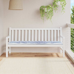 vidaXL Bankkussen Gestreept Zwart Ruit 150 x 50 x 3 cm Oxford Stof