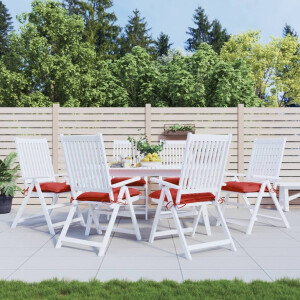 vidaXL Stoelkussens 6 st 40x40x7 cm oxford stof rood