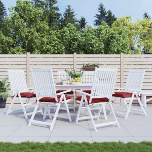 vidaXL Stoelkussens 6 st 40x40x7 cm oxford stof wijnrood
