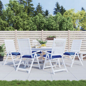 vidaXL Stoelkussens 6 st 40x40x7 cm oxford stof blauw
