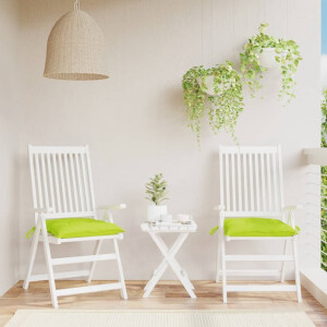 vidaXL Stoelkussens 2 st 40x40x7 cm oxford stof heldergroen