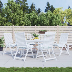 vidaXL Stoelkussens 6 st bladpatroon 40x40x7 cm stof