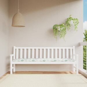 vidaXL Tuinbankkussen bladpatroon 200x50x7 cm stof