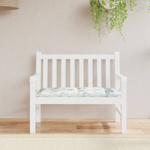 vidaXL Tuinbankkussen bladpatroon 110x50x7 cm stof