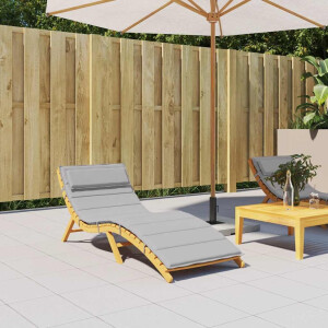 vidaXL Ligbedkussen 180x60x4 cm oxford stof grijs