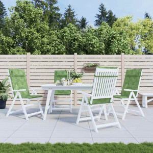 vidaXL Stoelkussens 4 st hoge rug bladpatroon oxford stof