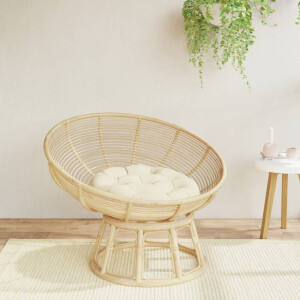 vidaXL Zitkussen rond Ø 60x11 cm oxford stof crèmekleurig