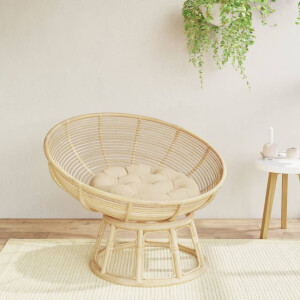 vidaXL Zitkussen rond Ø 60x11 cm oxford stof beige