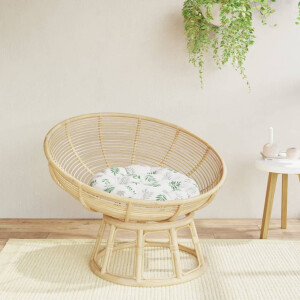 vidaXL Zitkussen rond bladpatroon Ø 60x11 cm oxford stof