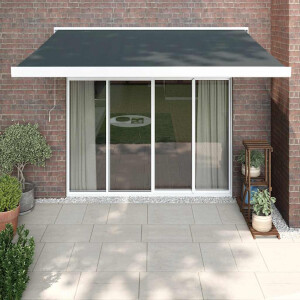 vidaXL Luifel uittrekbaar 3,5x2,5 m stof en aluminium antracietkleurig