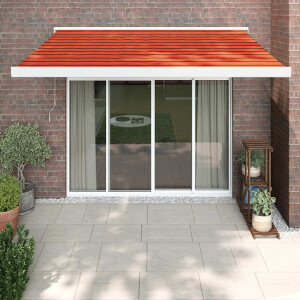 vidaXL Luifel uittrekbaar 3x2,5 m stof en aluminium oranje en bruin