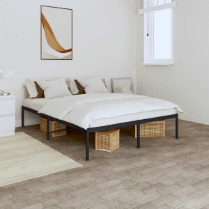 vidaXL Bedframe metaal zwart 140x200 cm