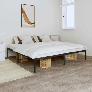 vidaXL Bedframe metaal zwart 200x200 cm