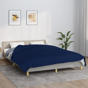 vidaXL Verzwaringsdeken 200x230 cm 9 kg stof blauw