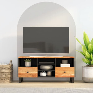 vidaXL Tv-meubel 100x33x46 cm massief acaciahout en bewerkt hout