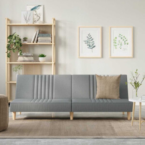 vidaXL Slaapbank stof lichtgrijs