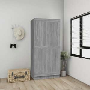 vidaXL Kledingkast 82,5x51,5x180 cm bewerkt hout grijs sonoma eiken