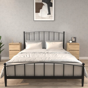 vidaXL Nachtkastjes 2 st 40x35x70 cm bewerkt hout sonoma eikenkleurig