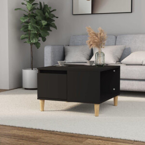 vidaXL Salontafel 55x55x36,5 cm bewerkt hout zwart