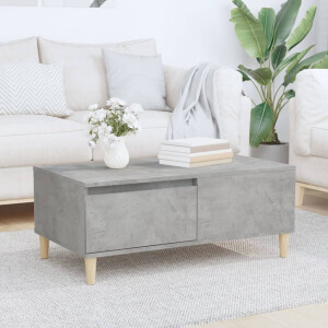 vidaXL Salontafel 90x50x36,5 cm bewerkt hout betongrijs