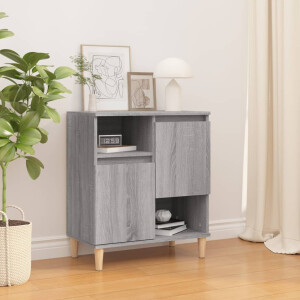 vidaXL Dressoir 60x35x70 cm bewerkt hout grijs sonoma eikenkleurig