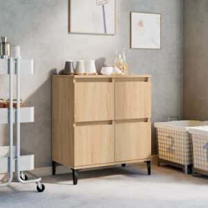 vidaXL Dressoir 60x35x70 cm bewerkt hout sonoma eikenkleurig