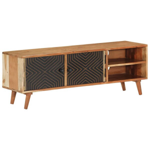 vidaXL Tv-meubel 112x30x40 cm massief acaciahout