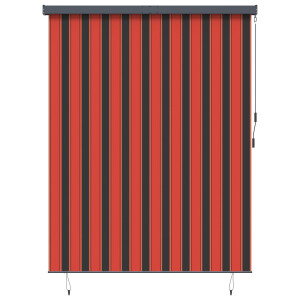 vidaXL Rolgordijn Oranje en Bruin 200 x 250 cm Stof en Aluminium