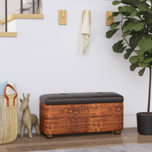 vidaXL Opbergbankjes 2 st met bruin kussen 69 cm kattenstaart