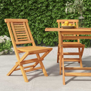 vidaXL Tuinstoelen inklapbaar 2 st 47x63x90 cm massief teakhout
