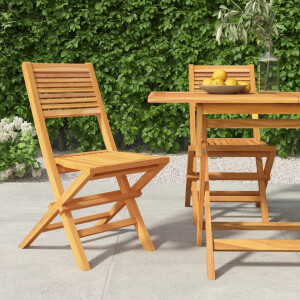 vidaXL Tuinstoelen inklapbaar 2 st 47x62x90 cm massief teakhout