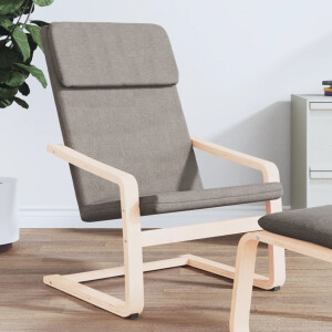 vidaXL Relaxstoel stof taupe