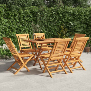 vidaXL Tuinstoelen inklapbaar 6 st 47x63x90 cm massief teakhout