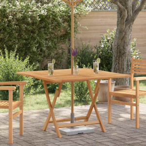 vidaXL Tuintafel inklapbaar 110x110x75 cm massief teakhout