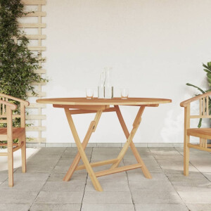 vidaXL Tuintafel inklapbaar Ø 110x75 cm massief teakhout