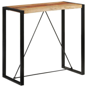 vidaXL Bartafel 110x55x110 cm gerecycled massief hout