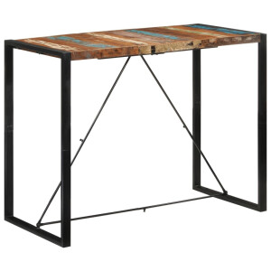 vidaXL Bartafel 140x70x110 cm gerecycled massief hout